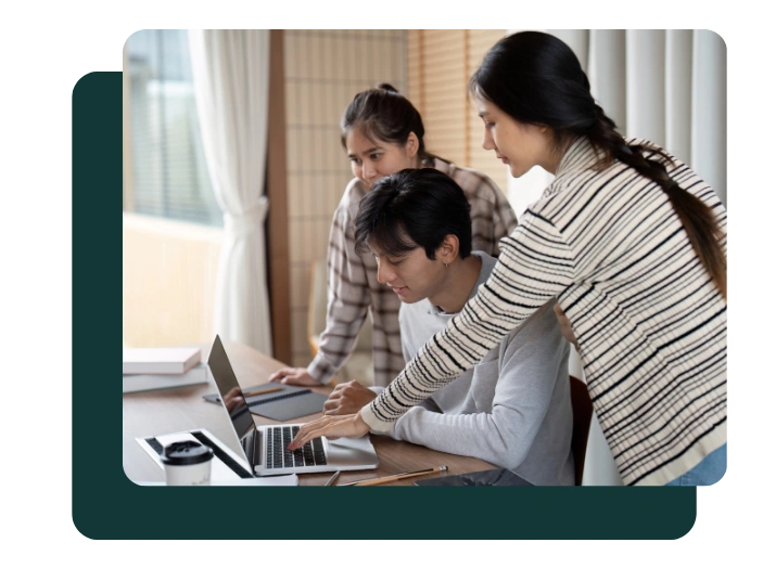 Academic Editorial Team collaborating over a research manuscript