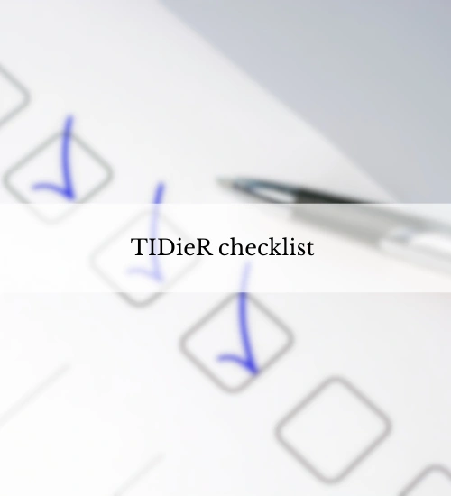 TIDieR guidelines