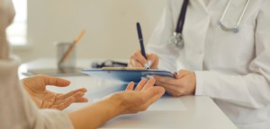 Doctor discussing with a patient