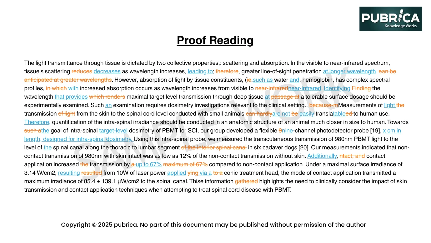 Thesis editing services sample work