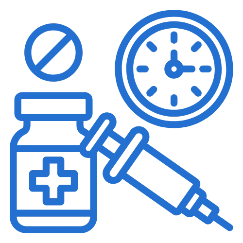 Icon representing same indications dosing and labeling in pharmaceutical product