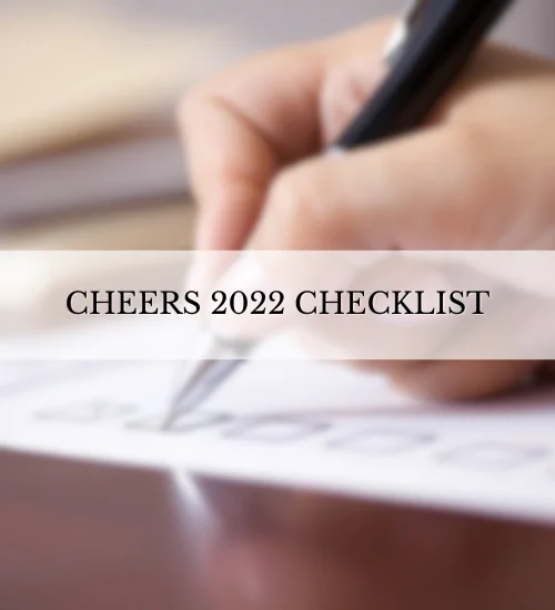 cheers 2022 checklist