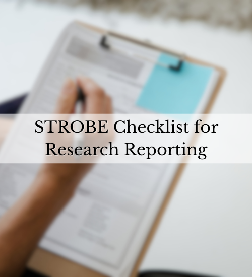 STROBE Checklist for Research Reporting