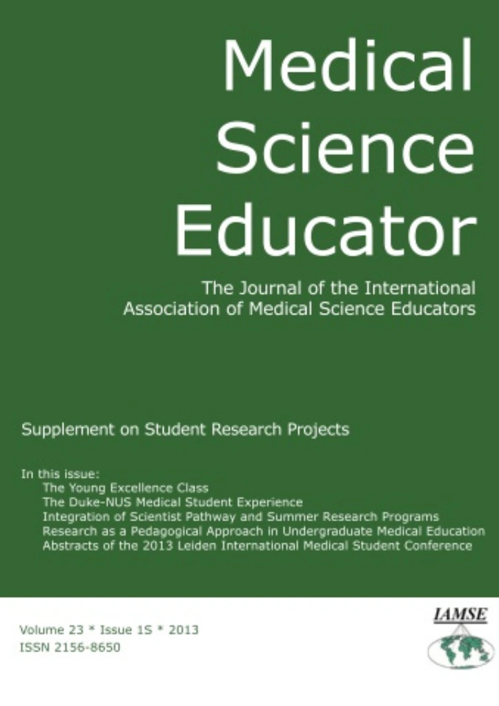 Medical Science Educator Journal Cover