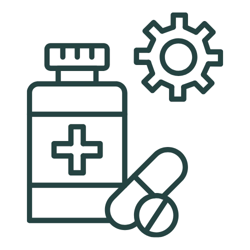 Drug development and clinical trials illustration