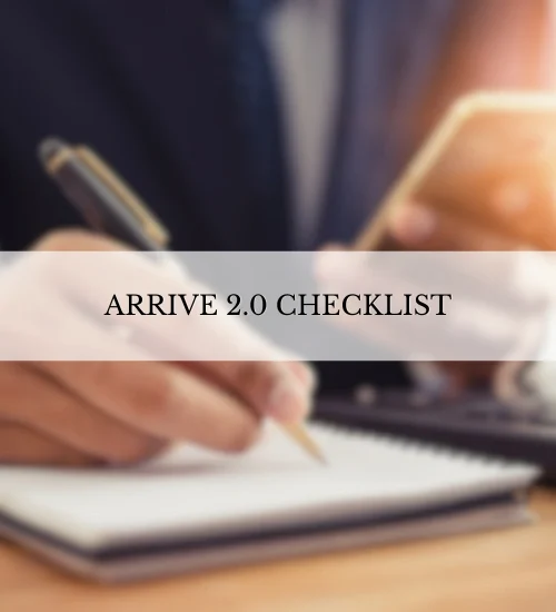 Arrive 2.0 checklist