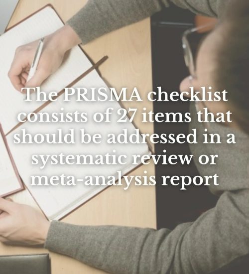 The PRISMA checklist